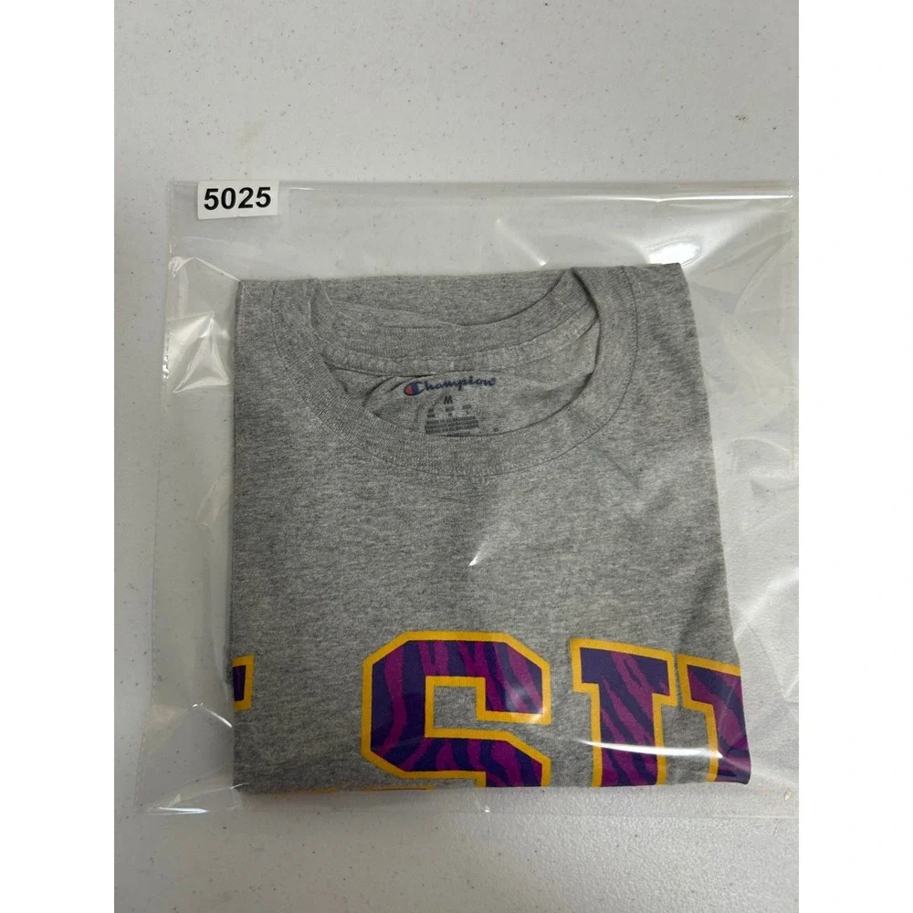 Champion LSU Tigers Gray Graphic T-Shirt Mens Medium Louisiana State University - Picture 5 of 5